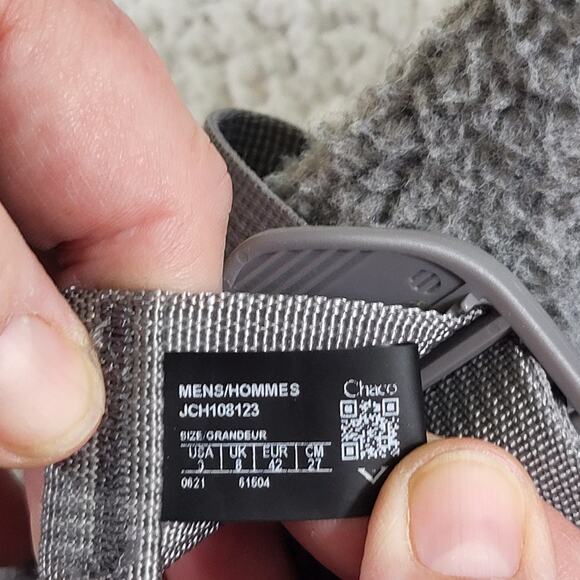 Chaco Ramble Fluff Men Men's grey size 10 - Picture 6 of 6
